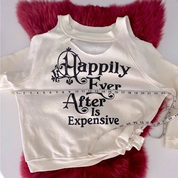 Wildfox CUSTOMIZED Oversized Ivory Black Letters Happily Ever After is EXPENSIVE - Picture 14 of 15